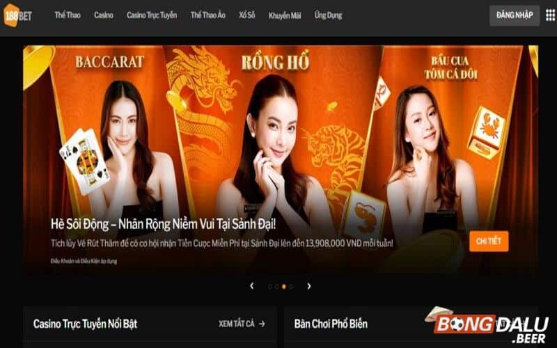 Những trò chơi hấp dẫn của nhà cái cá cược 188bet