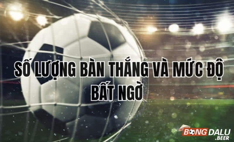 Số lượng bàn thắng và mức độ bất ngờ trong cá cược bóng đá